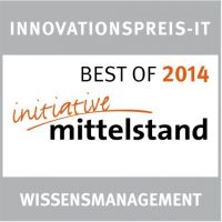 Inovationspreis IT 2014 in der Kategorie Wissensmanagement für explainity